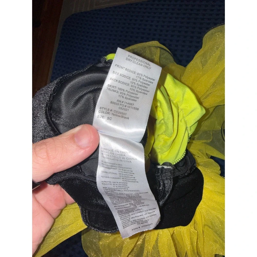 Revolution Dance Wear Dress Ballet Costume Tutu Black Yellow Size SC